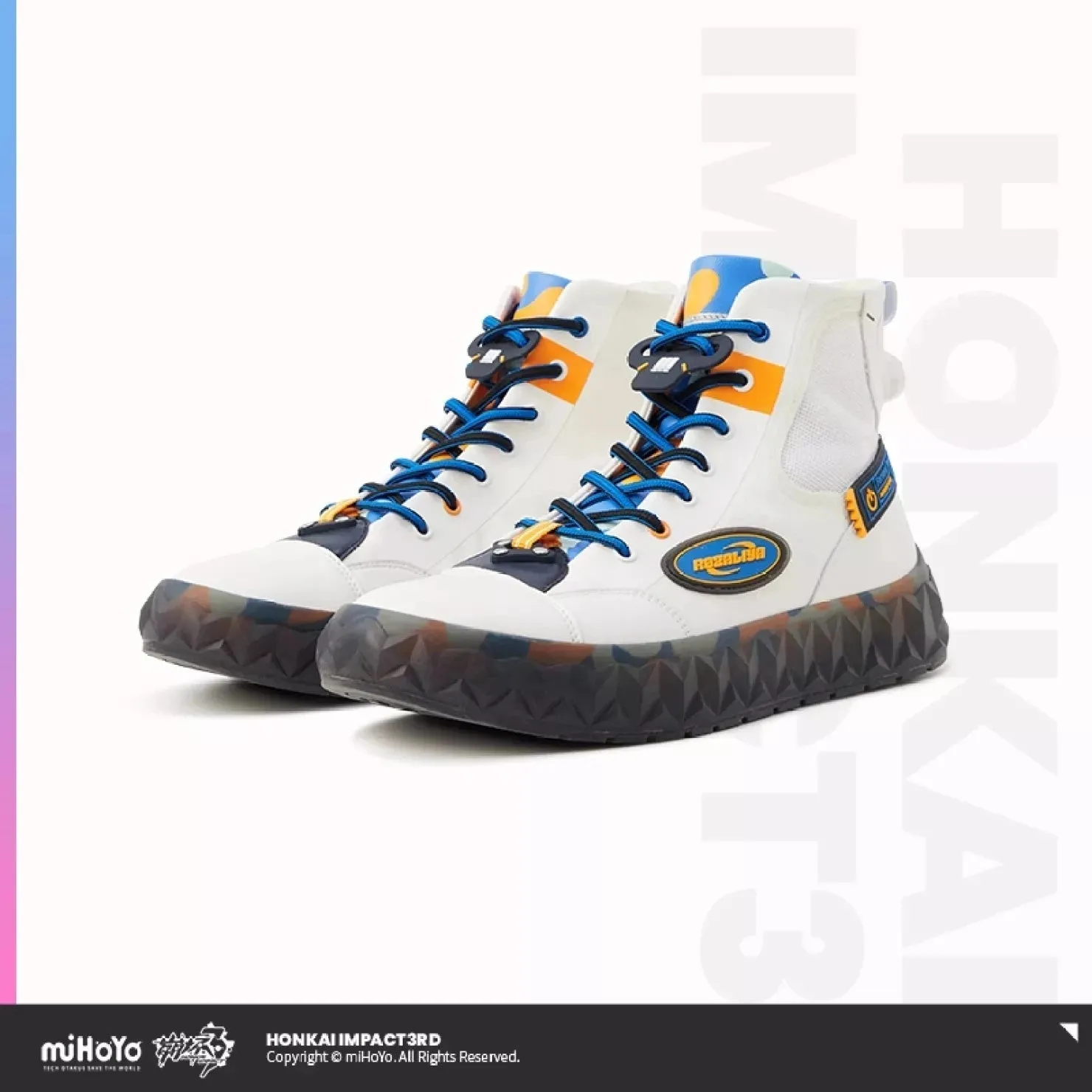 3D Game Honkai Impact 3 Fervent Tempo Δ 8-bit Theme Sneakers Anime Cosplay Olenyeva Acrylic Pendat Fashion Couple Canvas Shoes