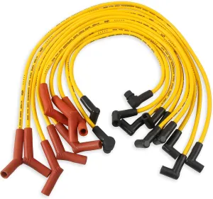 ACCEL 4056 Super Stock Spark Plug Wire Set - 8mm - Custom with Graphite Core - Yellow with HEI Stock Style Boots