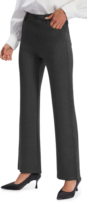 AFITNE Women's Yoga Dress Pants 2025 Spring Stretchy Work Slacks Straight Leg Business Office Casual Pants