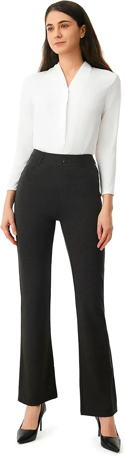 AFITNE Women's Yoga Dress Pants 2025 Spring Stretchy Work Slacks Straight Leg Business Office Casual Pants
