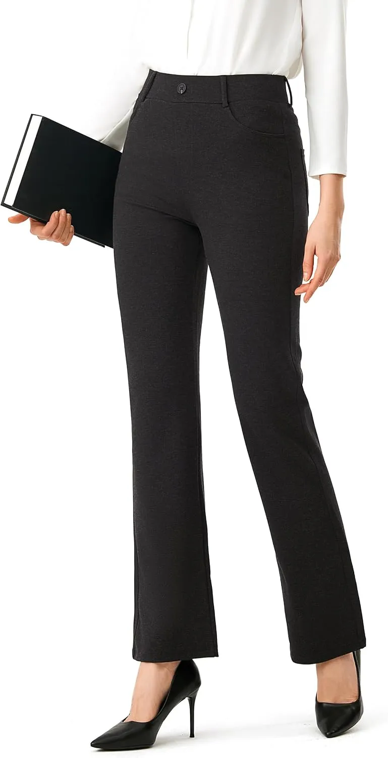 AFITNE Women's Yoga Dress Pants 2025 Spring Stretchy Work Slacks Straight Leg Business Office Casual Pants