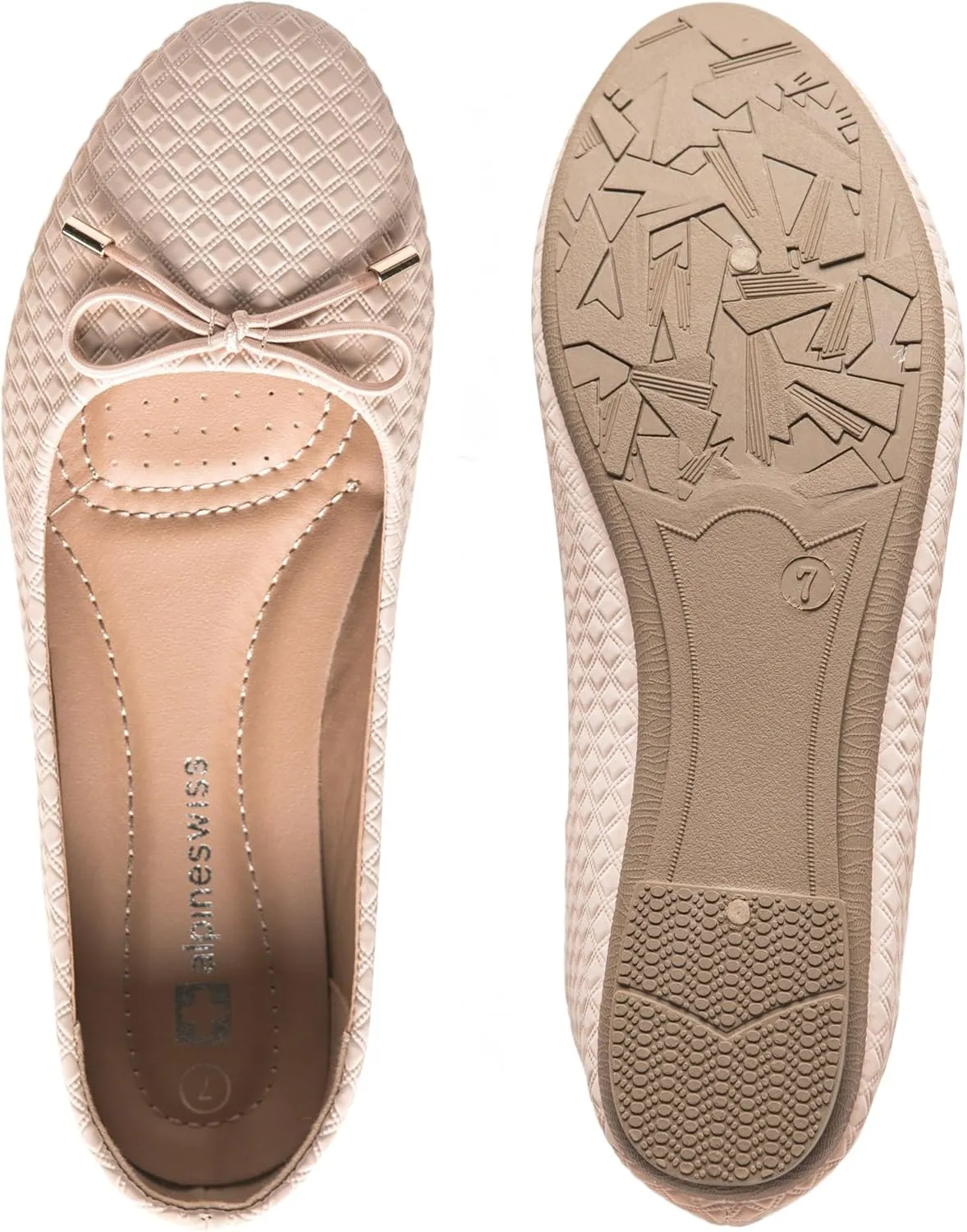 Alpine Swiss Claire Womens Ballet Flats Classic Round Toe Slip on Comfortable Flat Shoes