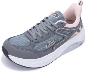 AOV Womens Walking Shoes with Arch Support Plantar Fasciitis Sneakers Orthotic Tennis for Foot Heel Pain Relief