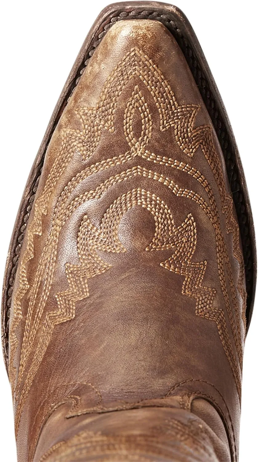 ARIAT Womens Casanova Tall Embroidered Snip Toe Zippered Casual Boots Knee High Mid Heel 2-3" - Pink