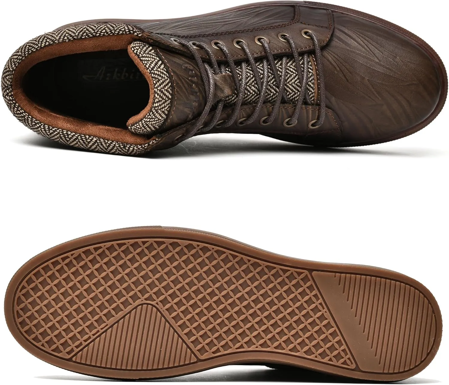 Arkbird Mens Leather Sneaker Fashion Classic Casual Chukka Ankle Boots for Men