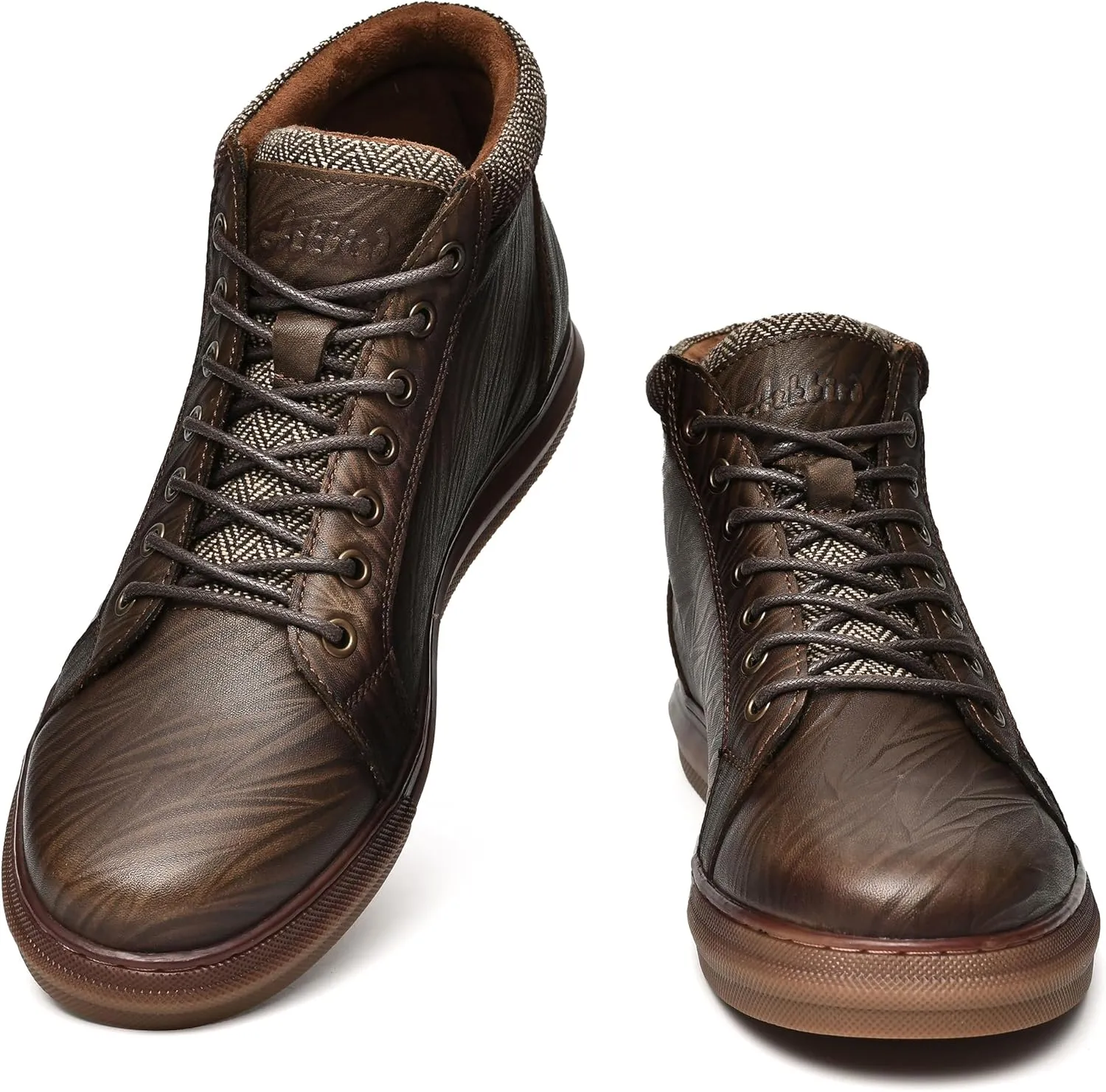 Arkbird Mens Leather Sneaker Fashion Classic Casual Chukka Ankle Boots for Men