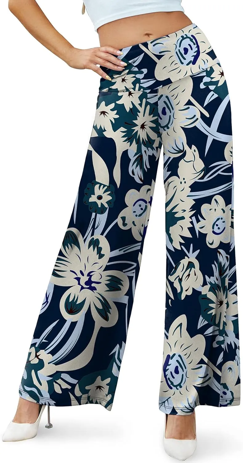 Arolina Women's Stretchy Wide Leg Palazzo Lounge Pants Casual Comfy High Waist Palazzo Pants
