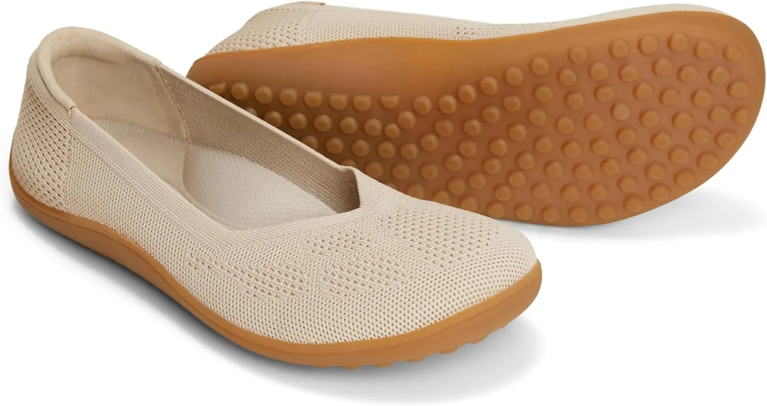 Arromic Wide Toe Box Flats Shoes for Women Comfortable Women Ballet Flats V-Cut for Causal Dressy Office Work