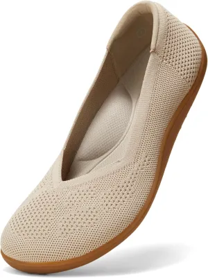 Arromic Wide Toe Box Flats Shoes for Women Comfortable Women Ballet Flats V-Cut for Causal Dressy Office Work