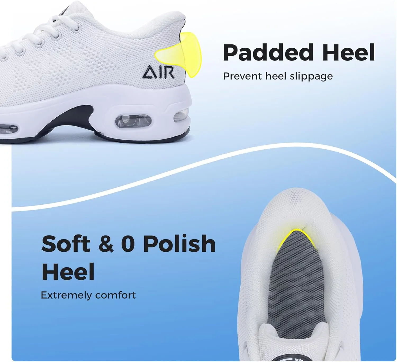 Autper Womens Running Shoes Air Slip on Tennis Athletic Walking Shoes Lightweight Comfortable Gym Workout Jogging Sport Sneakers US 6-11