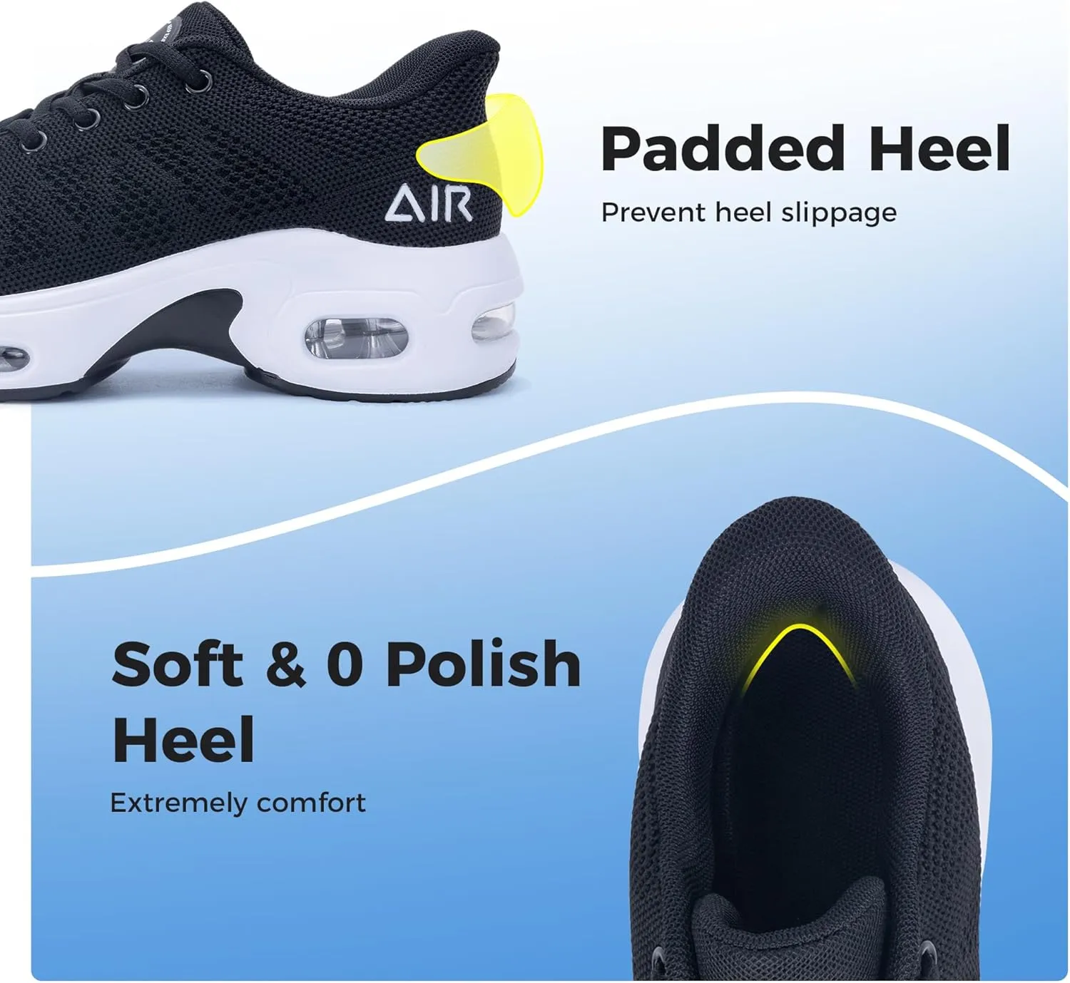 Autper Womens Running Shoes Air Slip on Tennis Athletic Walking Shoes Lightweight Comfortable Gym Workout Jogging Sport Sneakers US 6-11