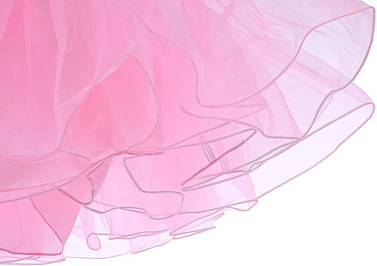 BABYONLINE D.R.E.S.S. Women Crinoline Petticoat for Vintage Dress Short Tutu Slips Underskirt