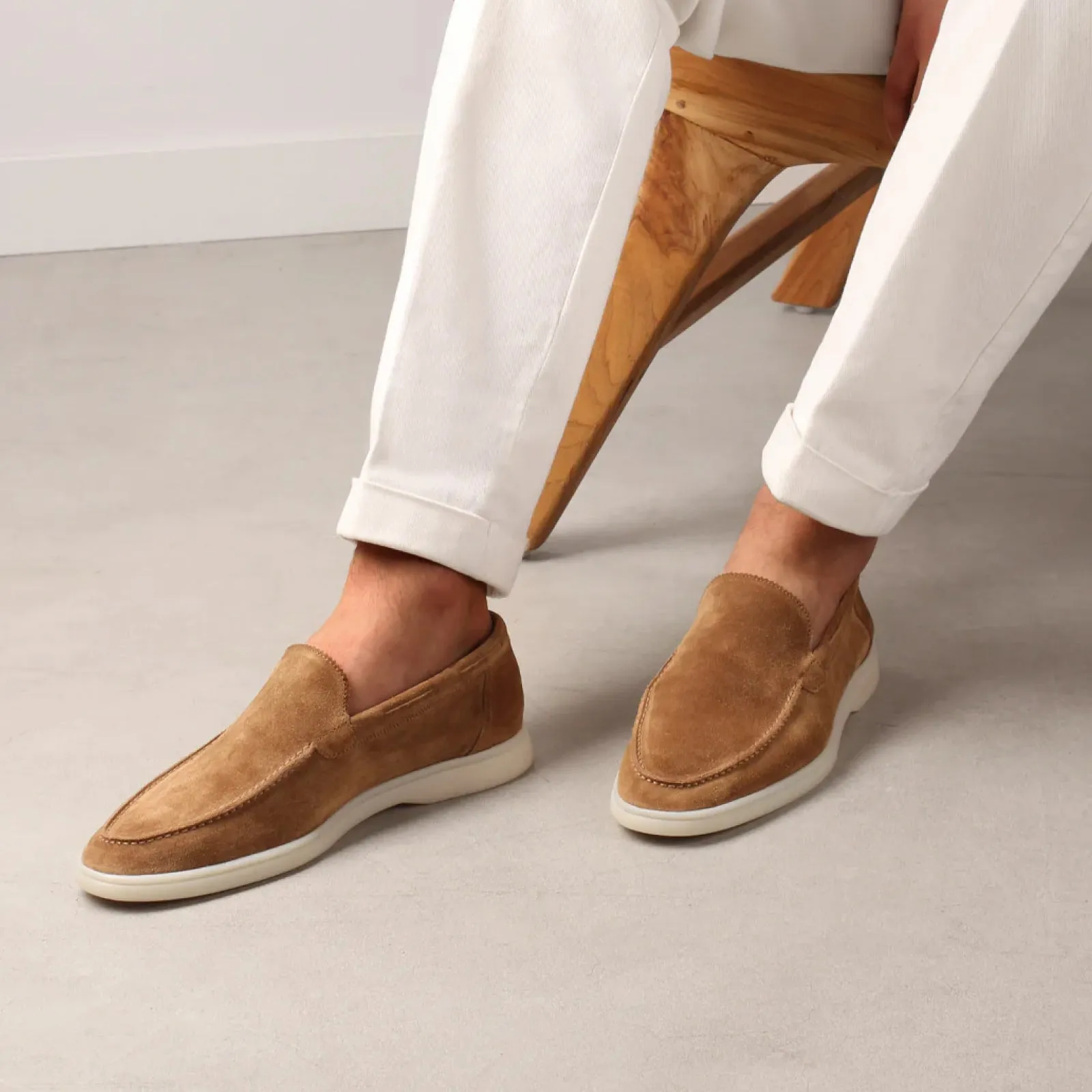 Beige Loafers