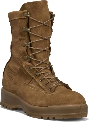 Belleville C790 ST 8” Waterproof Steel Toe Flight and Combat Boots for Men - AR 670-1/AFI 36-2903 Army/USAF Flight Approved Coyote Brown with Vibram Outsole; Berry Compliant