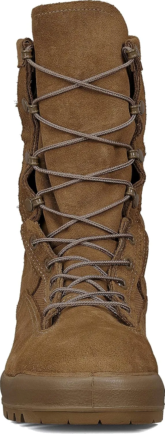 Belleville C790 ST 8” Waterproof Steel Toe Flight and Combat Boots for Men - AR 670-1/AFI 36-2903 Army/USAF Flight Approved Coyote Brown with Vibram Outsole; Berry Compliant