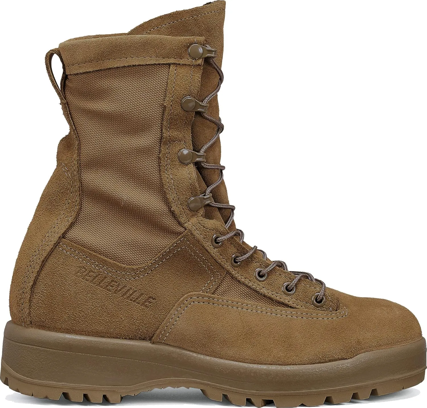 Belleville C790 ST 8” Waterproof Steel Toe Flight and Combat Boots for Men - AR 670-1/AFI 36-2903 Army/USAF Flight Approved Coyote Brown with Vibram Outsole; Berry Compliant