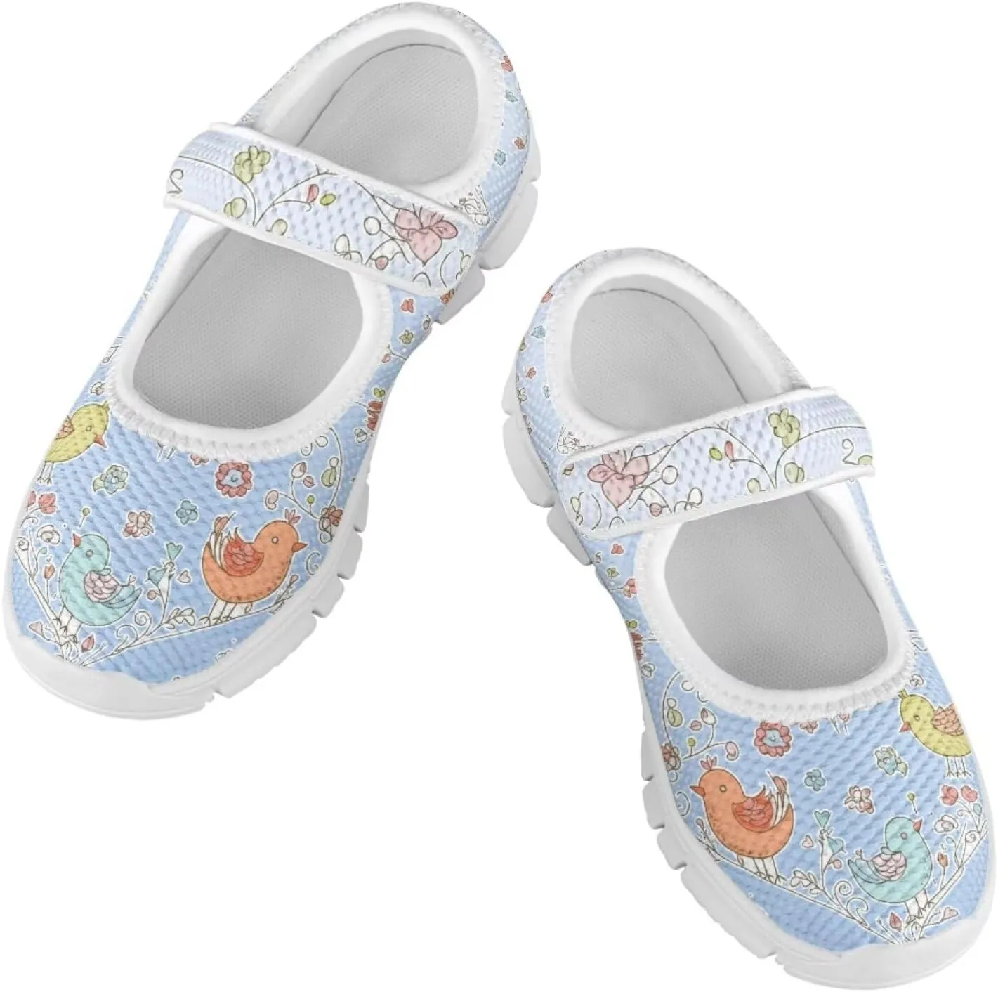 Binienty Kids Mesh Sneakers One Strap Mary Jane Shoes Casual Breathable School Dress Flats