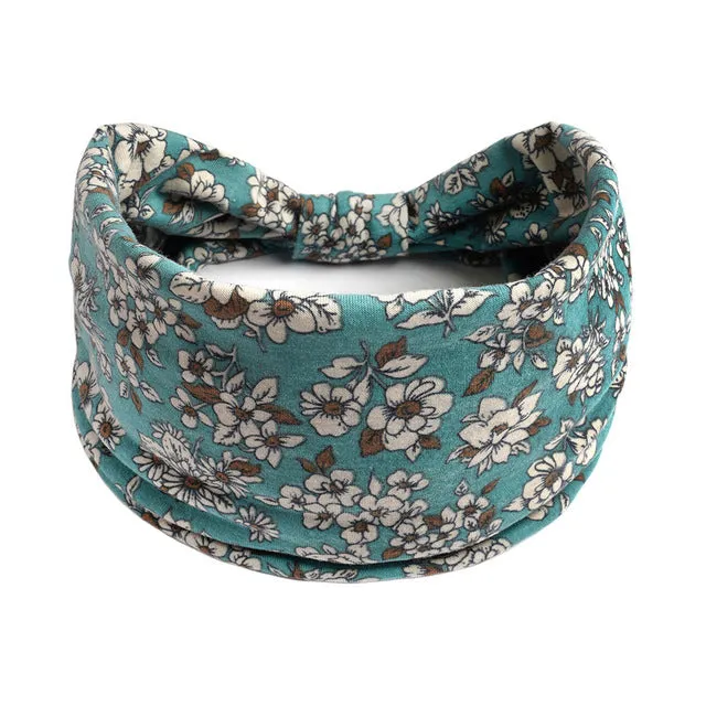 Bohemian Wide Cotton Stretch Headbands