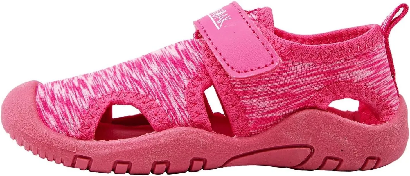 Brown Oak Kids Water Shoes Quick Dry Anti Slip Closed Toe Aqua Swim Sport Sandals (Toddlers/Little Kids)