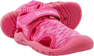 Brown Oak Kids Water Shoes Quick Dry Anti Slip Closed Toe Aqua Swim Sport Sandals (Toddlers/Little Kids)