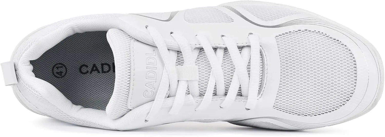 CADIDL Cheer Shoes for Women White Cheerleading Athletic Dance Shoes Girls Flats Tennis Walking Sneakers