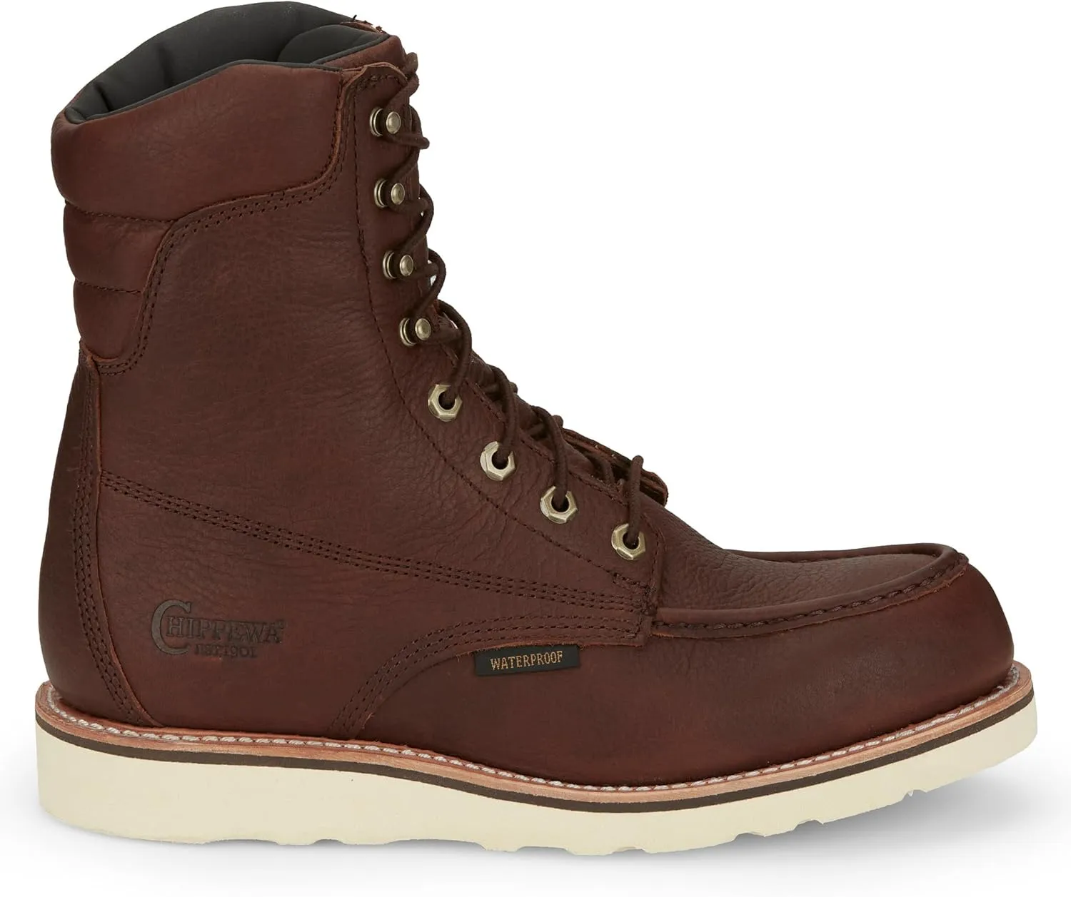 Chippewa Men's Edge Walker Waterproof Moc Work Boot Soft Toe - Soft Toe, Durable Leather, All-Day Comfort Work Boots for Men