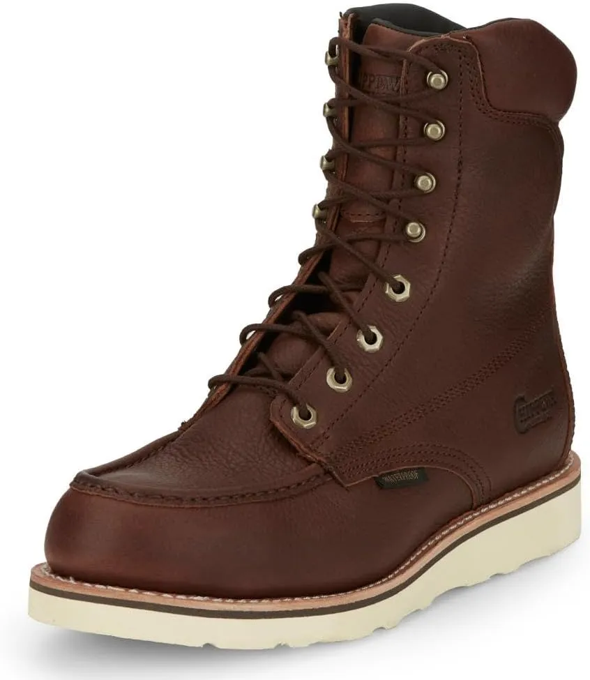 Chippewa Men's Edge Walker Waterproof Moc Work Boot Soft Toe - Soft Toe, Durable Leather, All-Day Comfort Work Boots for Men