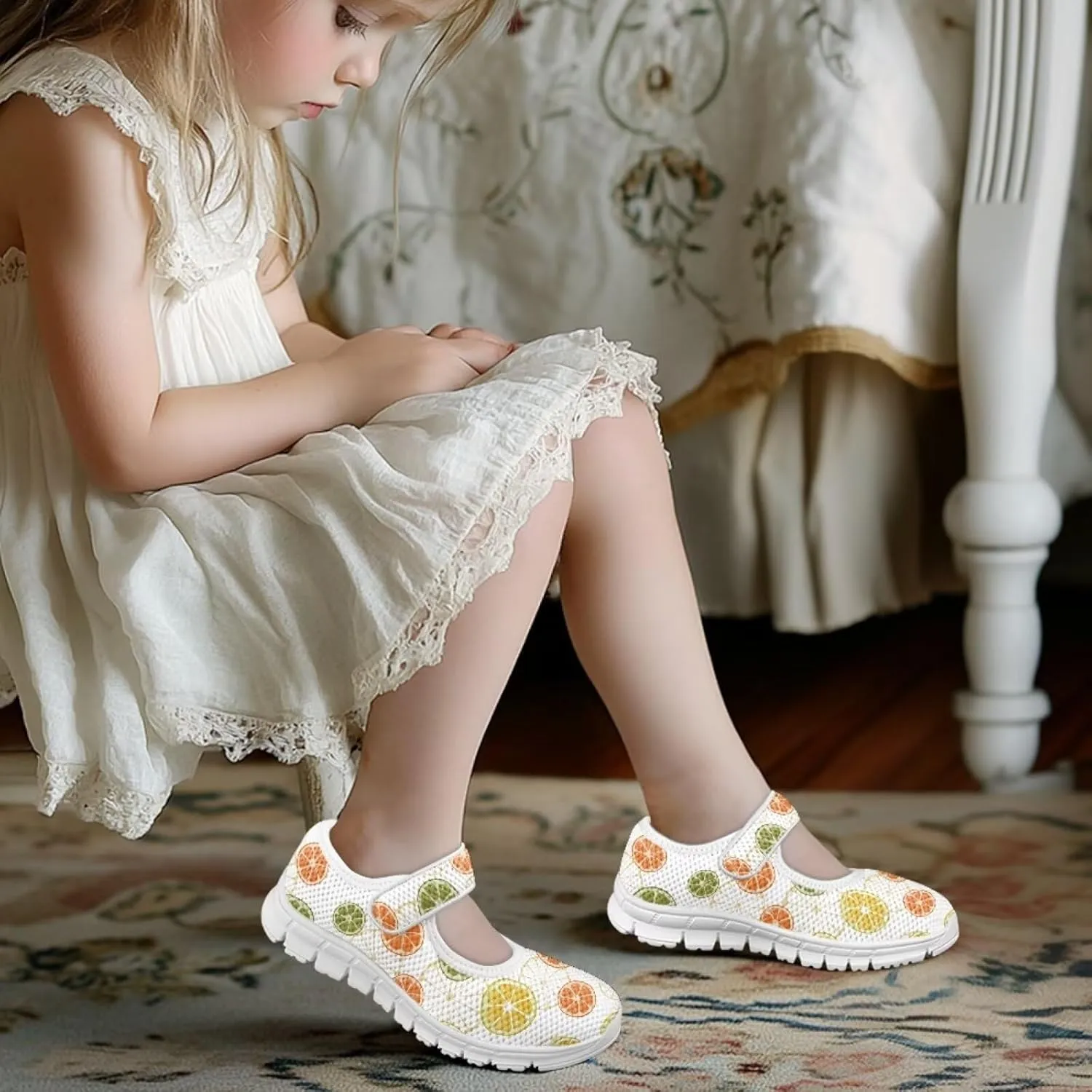Coloranimal Mary Jane Shoes for Girls Casual Dress Shoes Single Buckle Princess Shoes Girls Flats Back to School Uniform Shoes