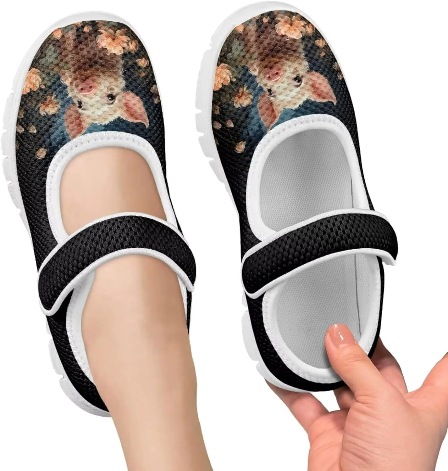 Coloranimal Mary Jane Shoes Girls Dress Shoes Single Buckle Girls' Flats Uniform Shoes Casual Princess Shoes with Anti Skid Sole