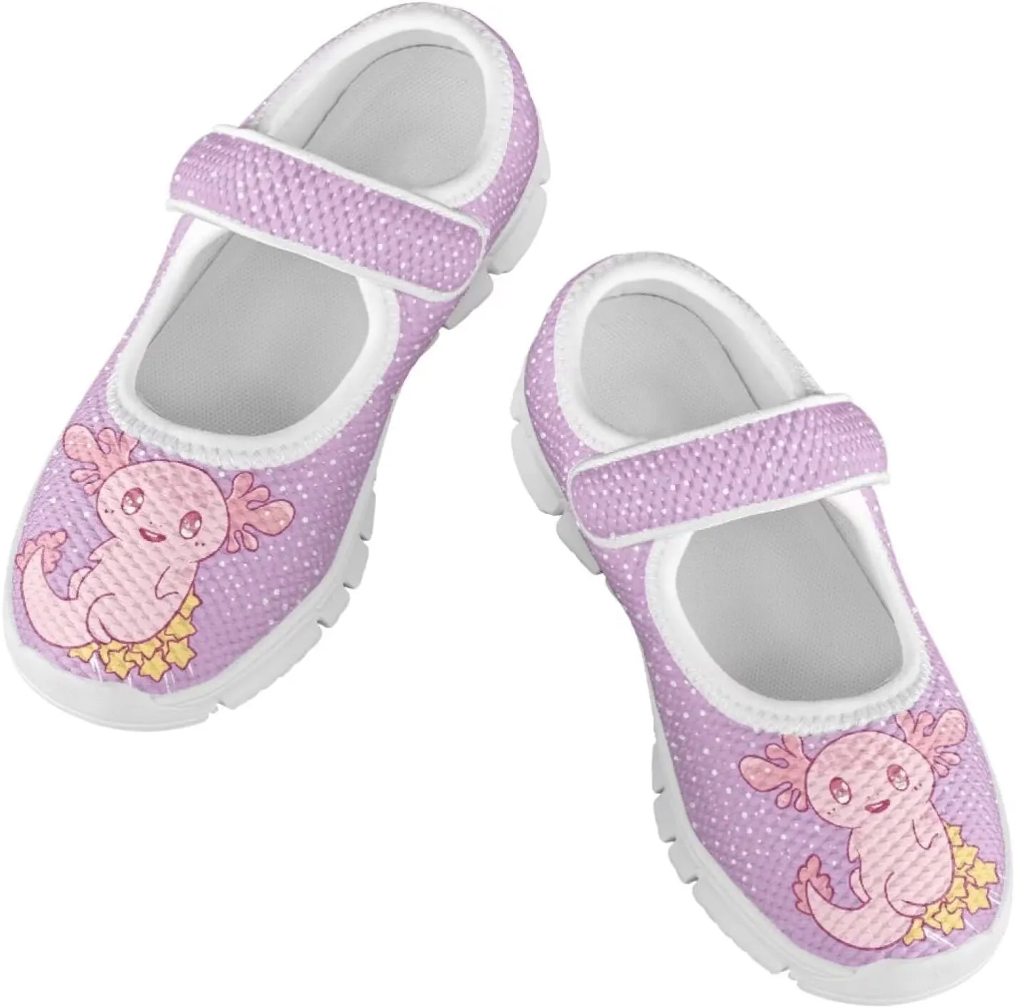 Coloranimal Mary Jane Shoes Girls' Flats Dance Shoes Adjustable Princess Shoes with Hook and Loops School Uniform Shoes for Girls