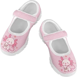 Coloranimal Mary Jane Shoes Girls' Flats Dance Shoes Adjustable Princess Shoes with Hook and Loops School Uniform Shoes for Girls