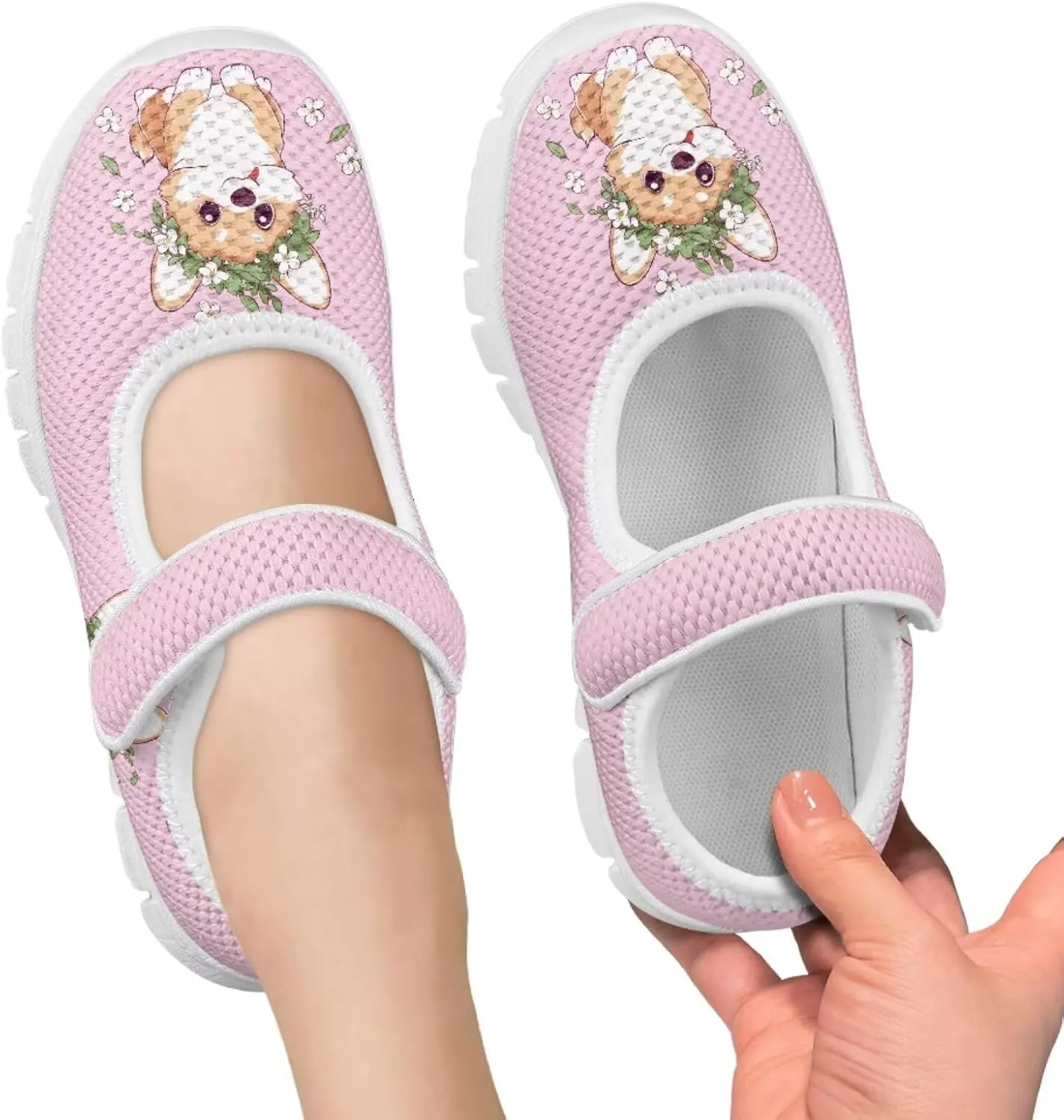 Coloranimal Mary Jane Shoes Girls' Flats Uniform Shoes for Girls Dress Shoes Princess Shoes Ballet Flats Buckle Strap Back to School Footwear
