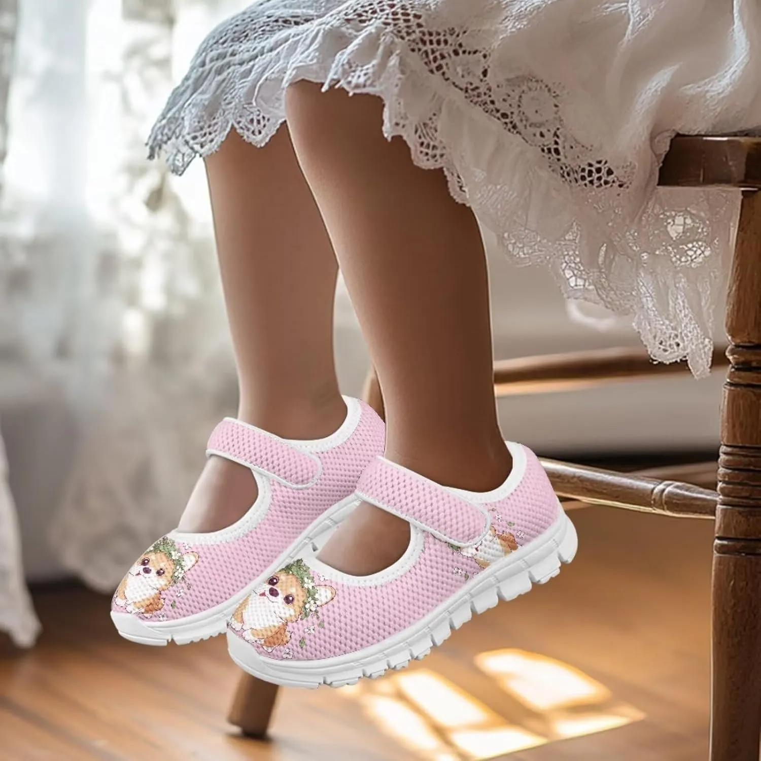 Coloranimal Mary Jane Shoes Girls' Flats Uniform Shoes for Girls Dress Shoes Princess Shoes Ballet Flats Buckle Strap Back to School Footwear