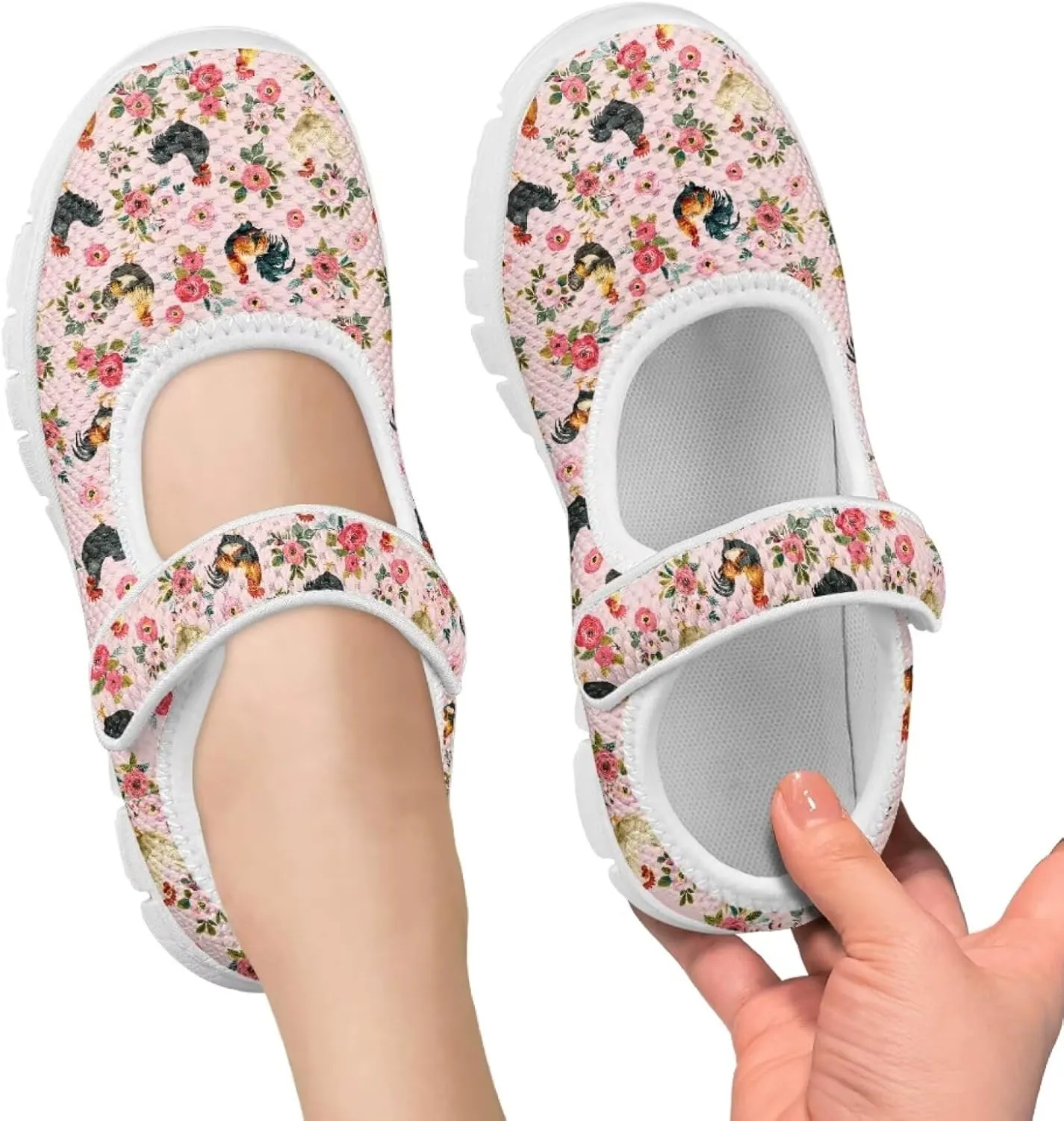 Coloranimal Mary Jane Shoes Girls' Flats Uniform Shoes for Girls Dress Shoes Princess Shoes Ballet Flats Buckle Strap Back to School Footwear
