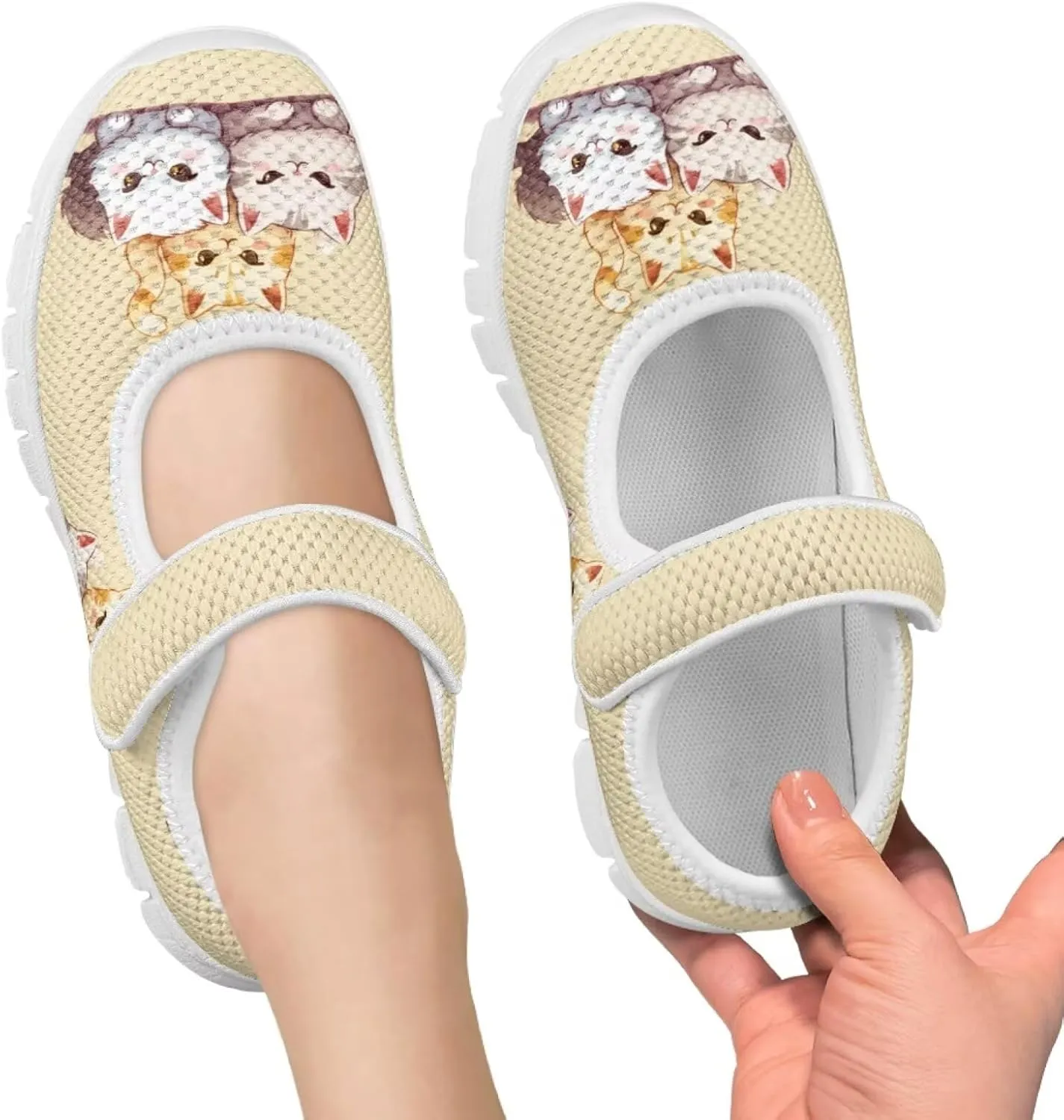 Coloranimal Mary Jane Shoes Girls' Flats Uniform Shoes for Girls Dress Shoes Princess Shoes Ballet Flats Buckle Strap Back to School Footwear