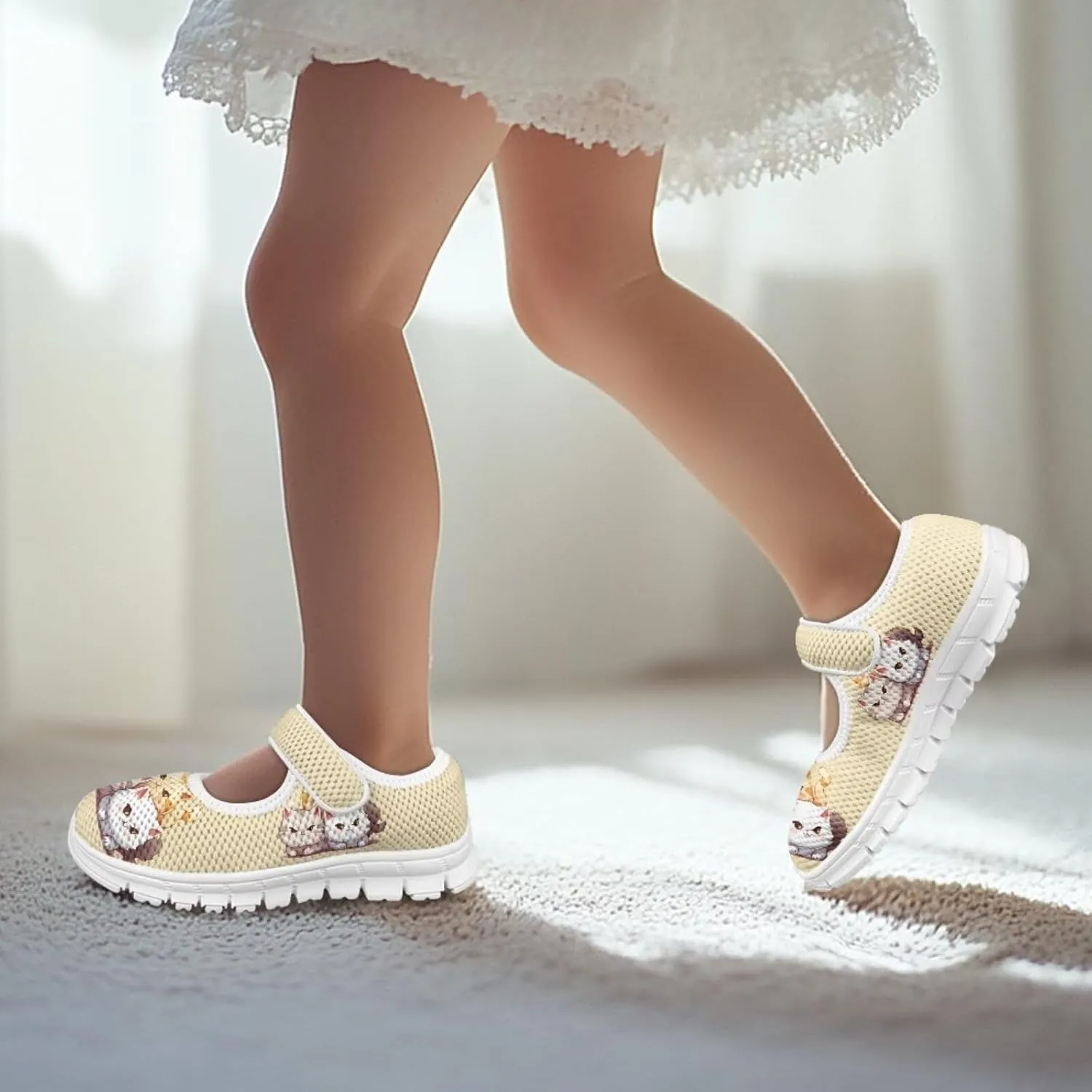 Coloranimal Mary Jane Shoes Girls' Flats Uniform Shoes for Girls Dress Shoes Princess Shoes Ballet Flats Buckle Strap Back to School Footwear