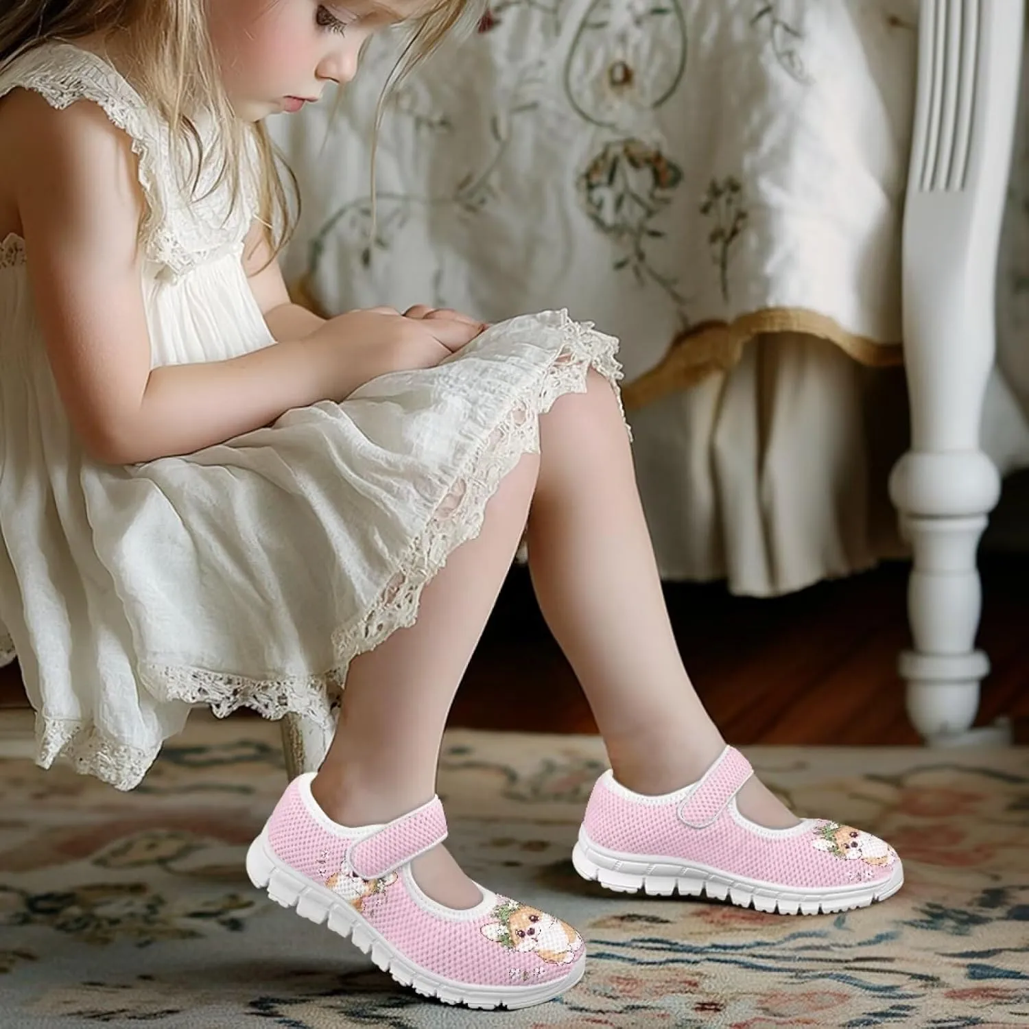 Coloranimal Mary Jane Shoes Girls' Flats Uniform Shoes for Girls Dress Shoes Princess Shoes Ballet Flats Buckle Strap Back to School Footwear