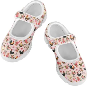 Coloranimal Mary Jane Shoes Girls' Flats Uniform Shoes for Girls Dress Shoes Princess Shoes Ballet Flats Buckle Strap Back to School Footwear