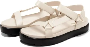 Coutgo Womens Platform Sandals Comfortable Arch Support Footbed Adjustable Ankle Strap Summer Beach Flat Sandals
