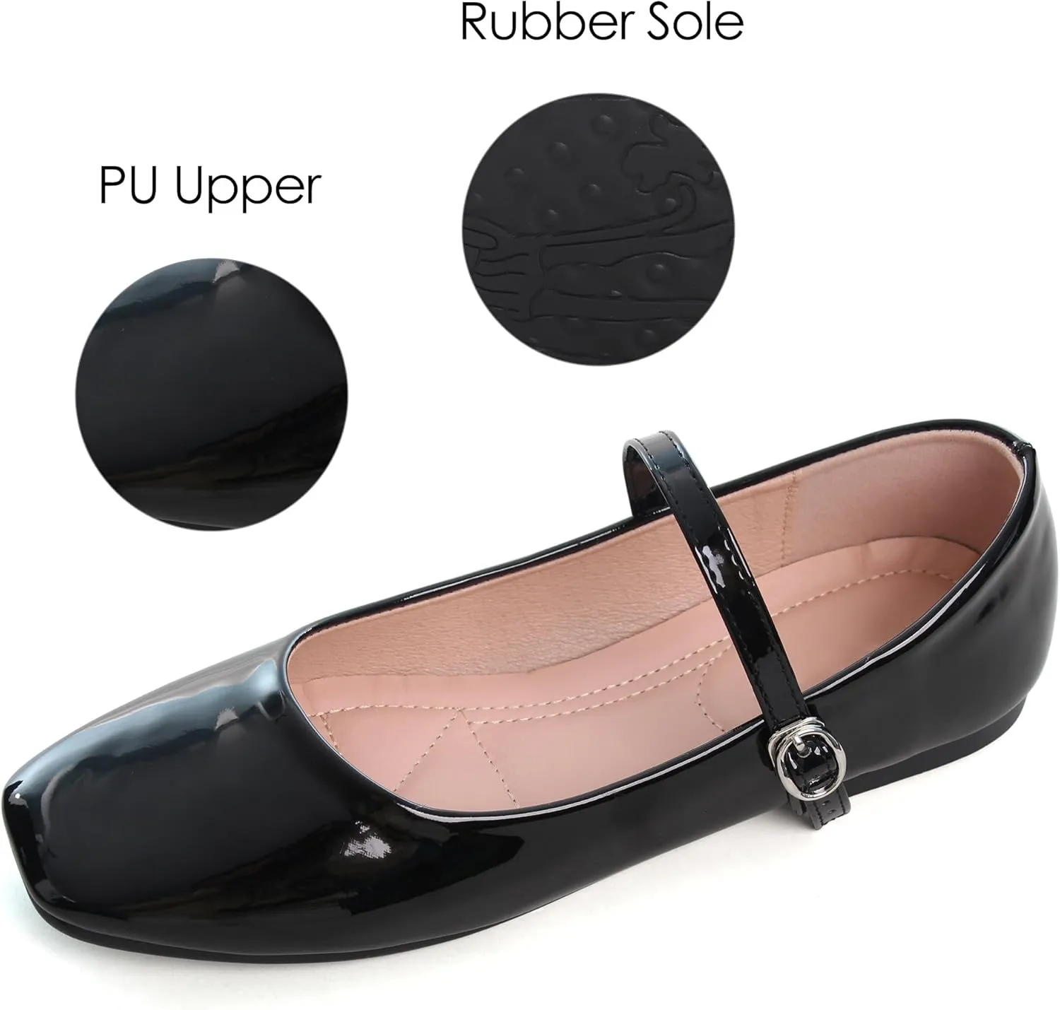 Dear Time Women's Flat Mary Jane Shoes Ankle Strap Round Toe Chinese Style Ballet Flats Casual Walking Shoes