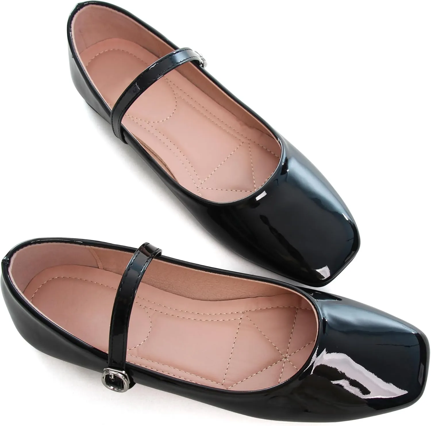 Dear Time Women's Flat Mary Jane Shoes Ankle Strap Round Toe Chinese Style Ballet Flats Casual Walking Shoes