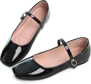 Dear Time Women's Flat Mary Jane Shoes Ankle Strap Round Toe Chinese Style Ballet Flats Casual Walking Shoes