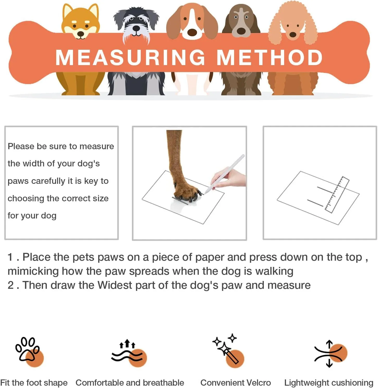 Dog Shoes,Mesh Breathable Dog Boots for Walking Running Hiking,Soft Non-Slip Rugged Rubber Sole Dog Booties with Adjustable Straps 4Pcs,Grey-Size1