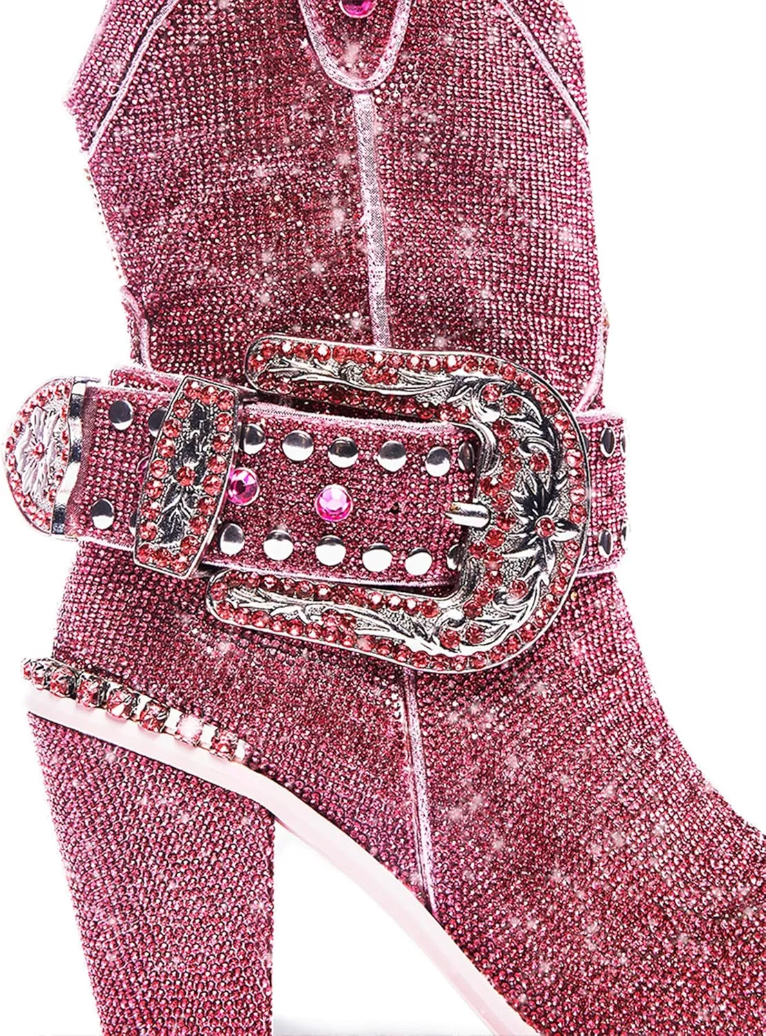 Dolls Kill Sheriff Shine Cowboy Boots by Club Exx - Rhinestone Encrusted Boots Made From Vegan Leather