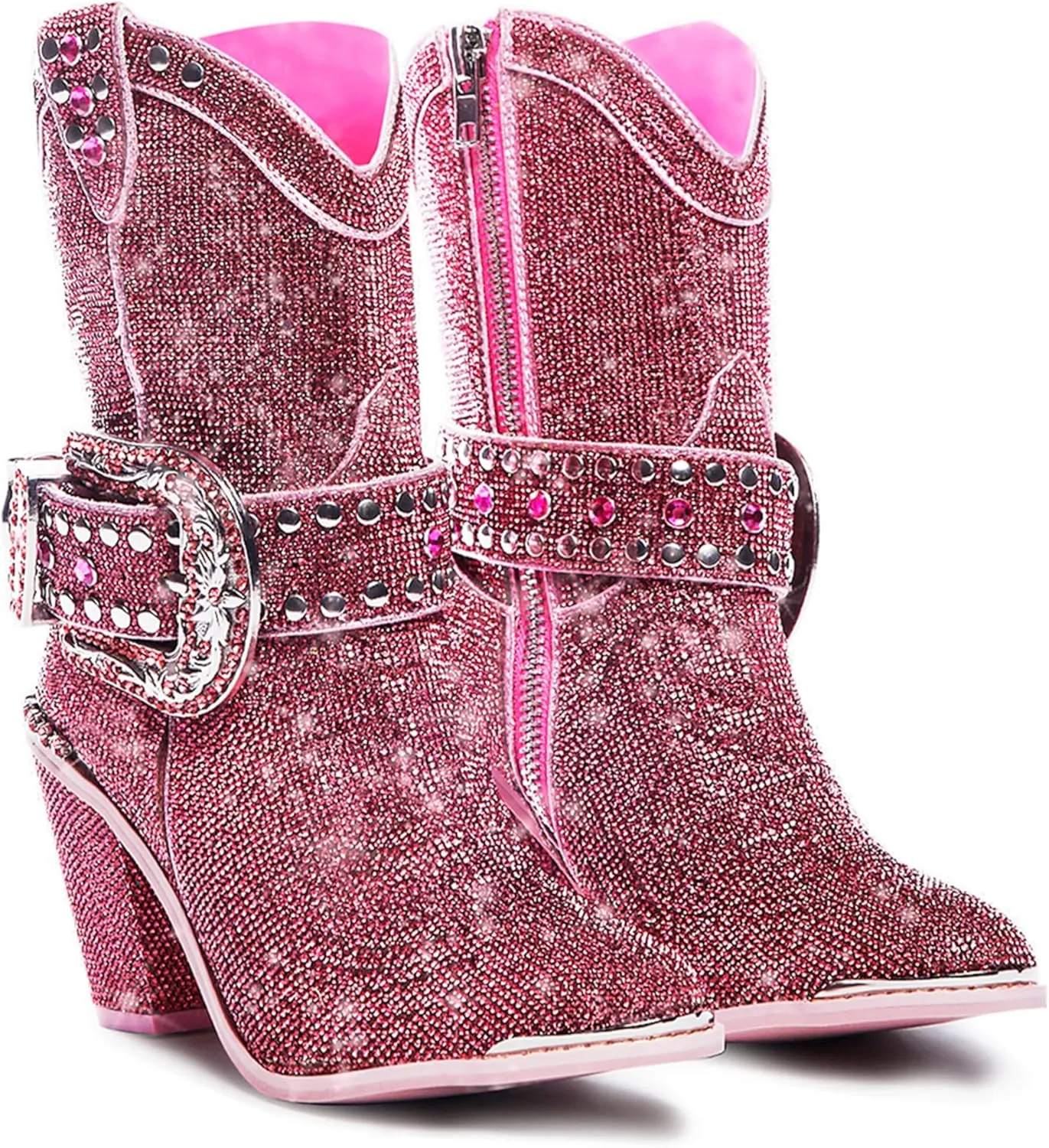 Dolls Kill Sheriff Shine Cowboy Boots by Club Exx - Rhinestone Encrusted Boots Made From Vegan Leather