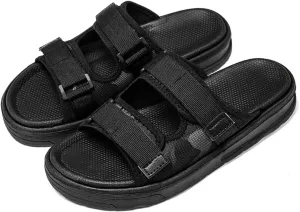 Eliogn Fashion Hook and Loop Slide Sandals for Men and Women Width Adjustable Comfortable Non-Slip Sports Sandals Suitable for Indoor and Outdoor Sandals