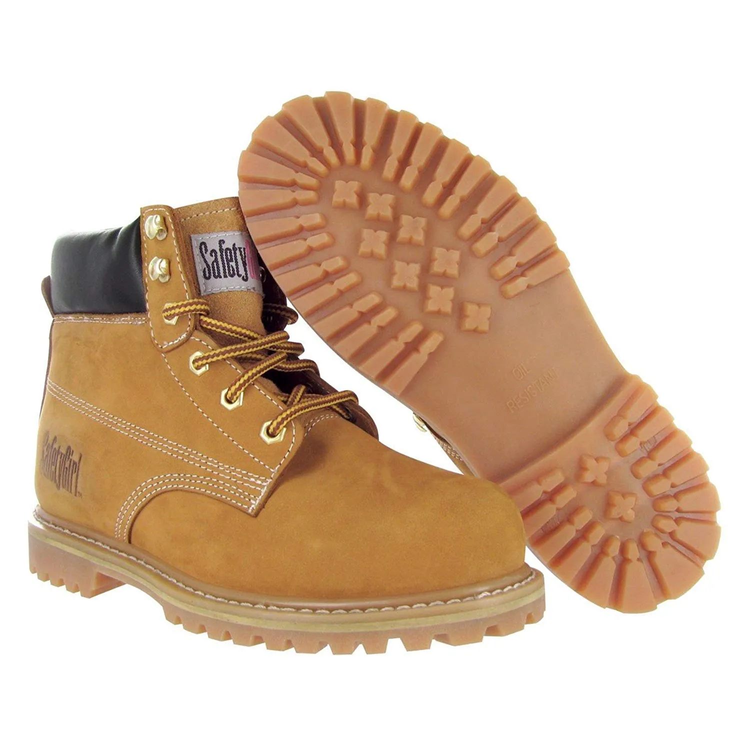 English Waterproof Work Boots - Tan - 9W | Steel Toe Work Boots | Leather Work Boots Equipped with Nubuck Leather Upper and Rugged, Durable, Oil Resistant Outsole