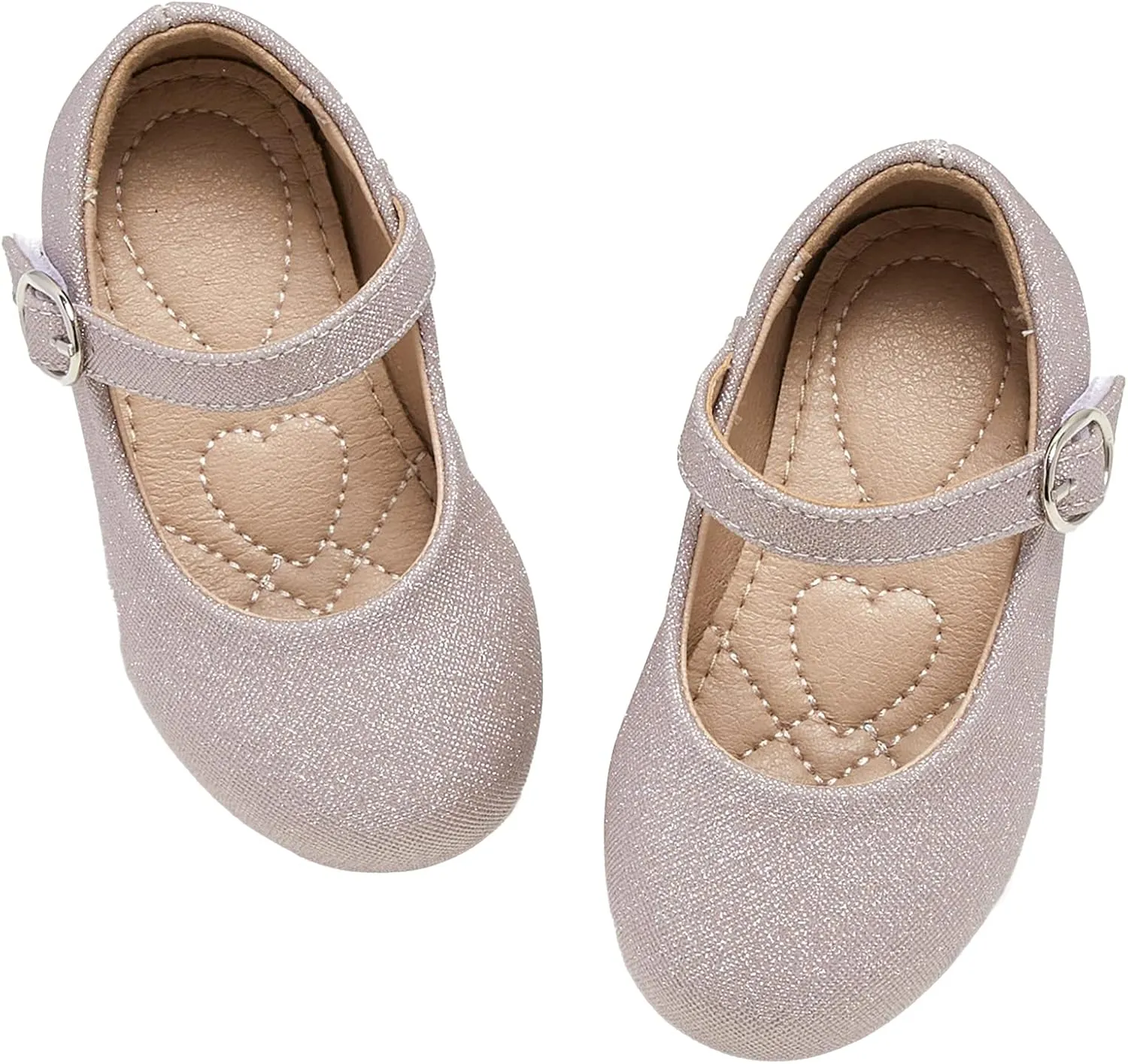 ESTINE Toddler Little Girls Ballet Shoes Baby Kids Princess Dress Wedding Strap Mary Jane Flats