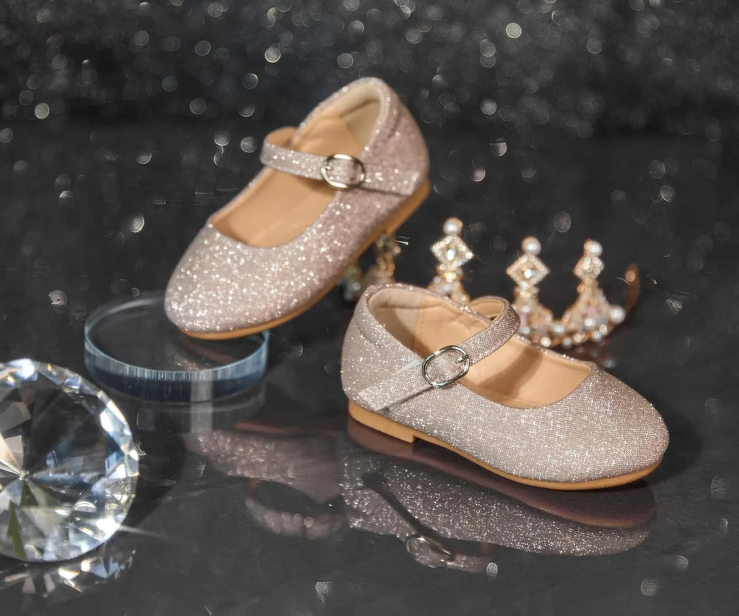 ESTINE Toddler Little Girls Ballet Shoes Baby Kids Princess Dress Wedding Strap Mary Jane Flats