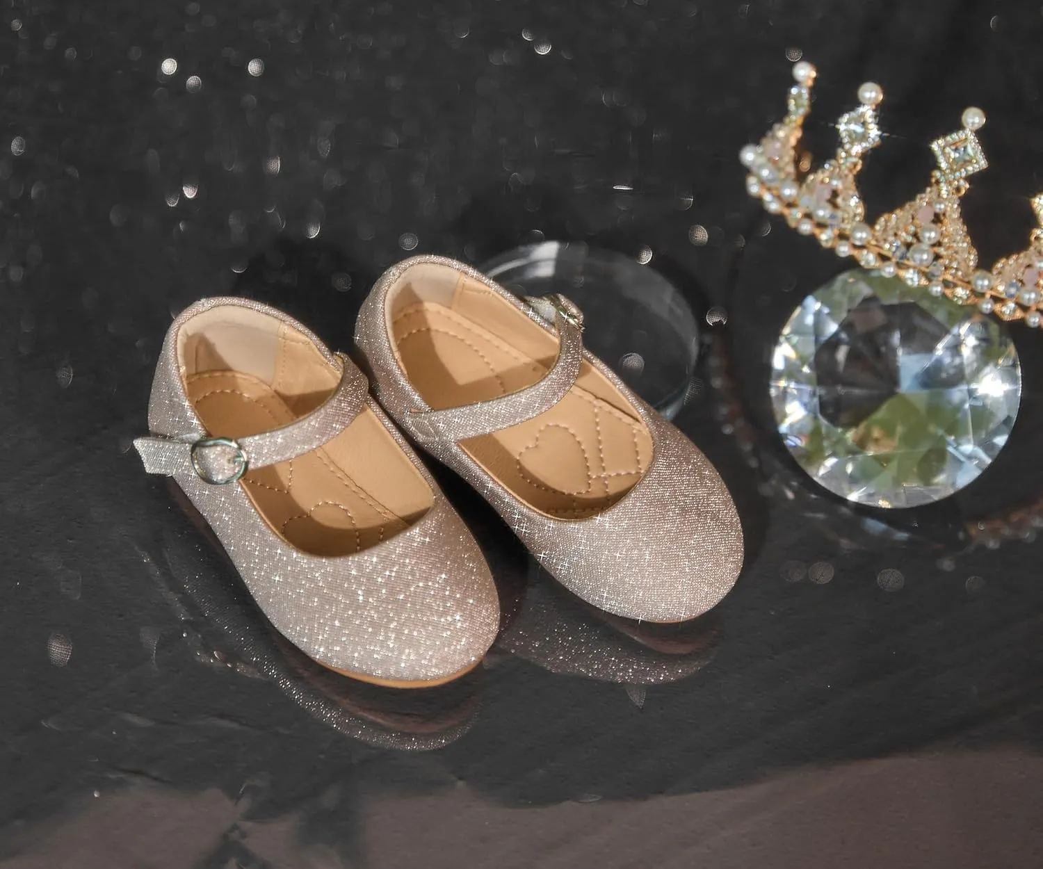 ESTINE Toddler Little Girls Ballet Shoes Baby Kids Princess Dress Wedding Strap Mary Jane Flats